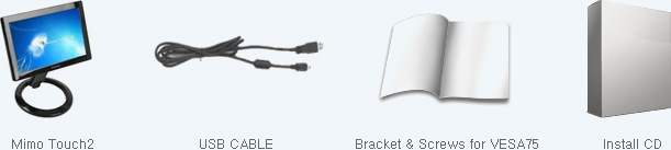 USB CABLEScrews for VESA 75 compatible